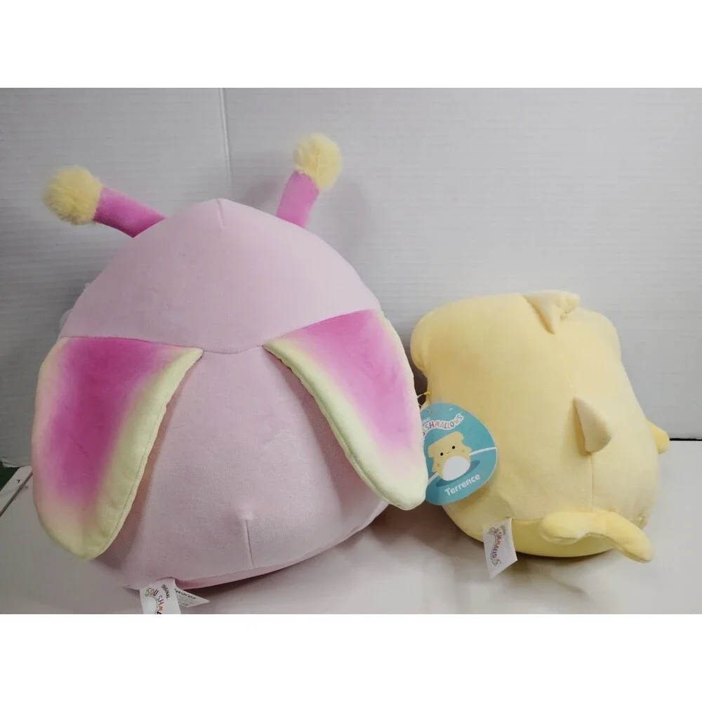 Squishmallows Giselle Bunny & Terrence Plush Lot of 2 Pink/Yellow Washable 2020